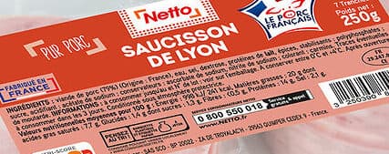 Netto Saucisson de lyon 2x7t 250g packshot