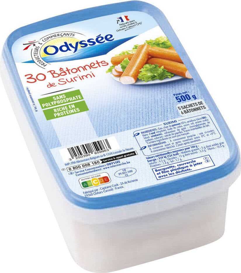 Odyssée Bâtonnets de surimi packshot