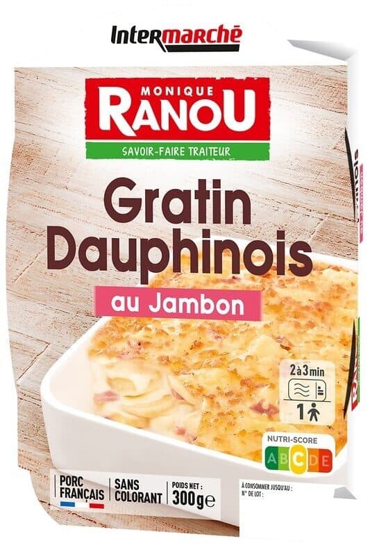 Monique Ranou GRATIN DAUPHINOIS AU JAMBON 300g packshot