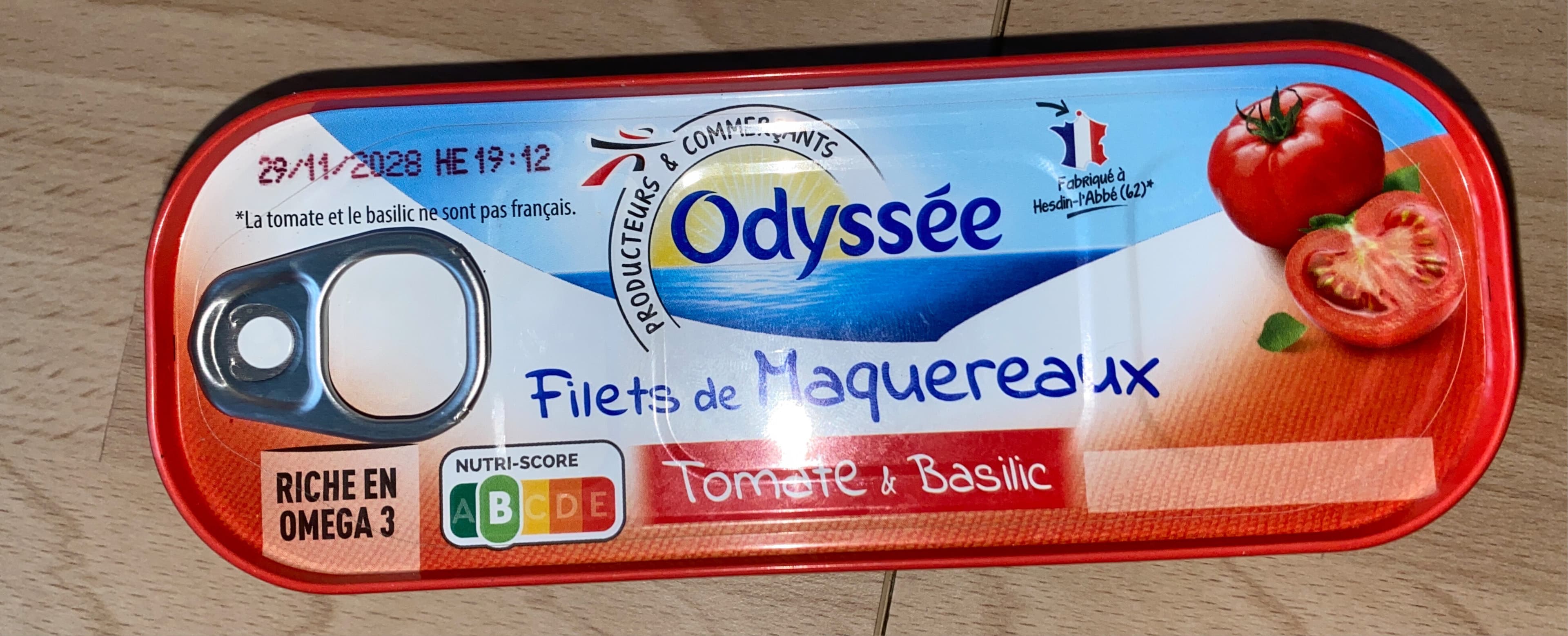 Odyssée Filets de Maquereaux Tomate packshot