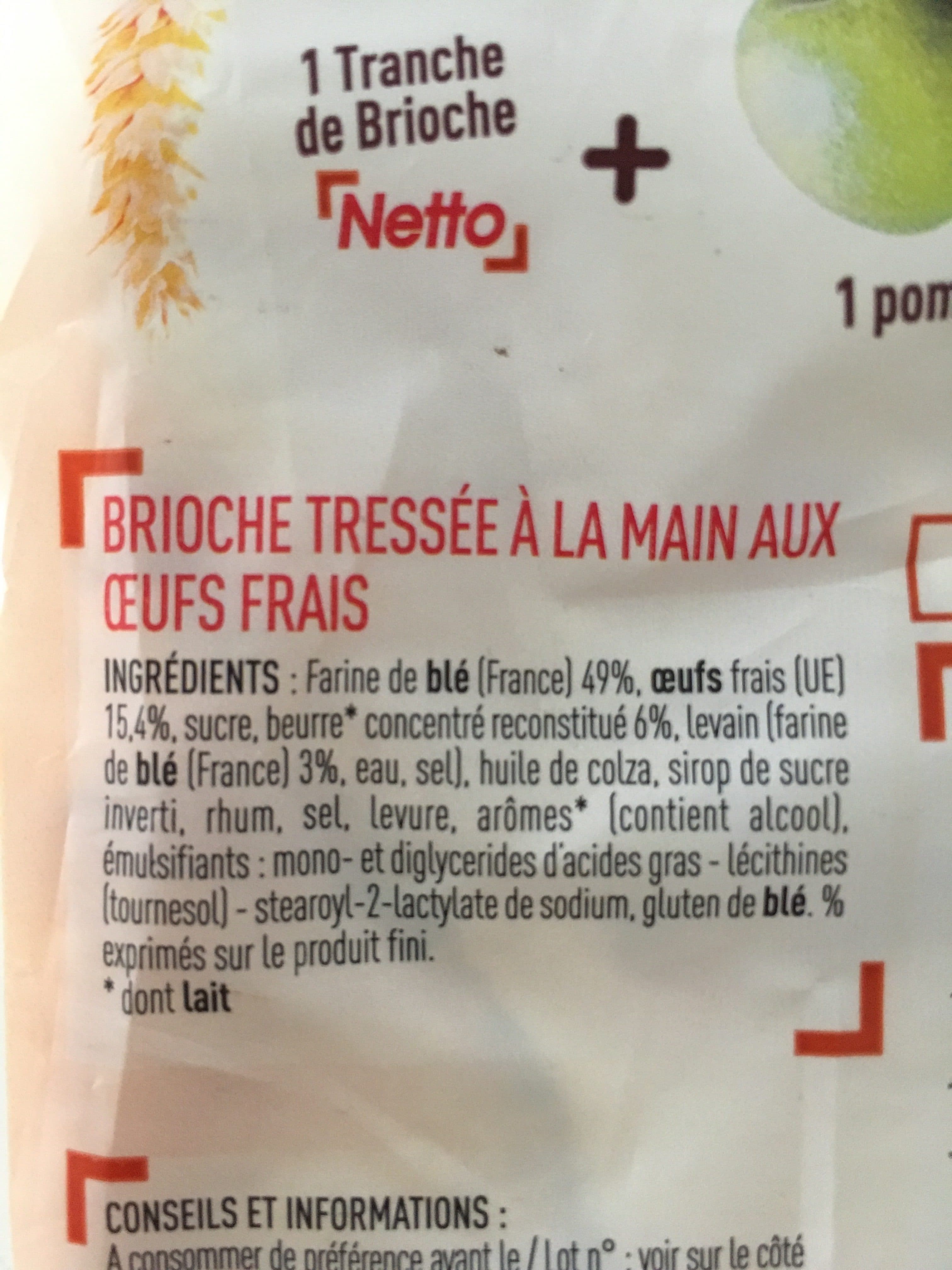 Netto Brioche tressée mixte 600g packshot