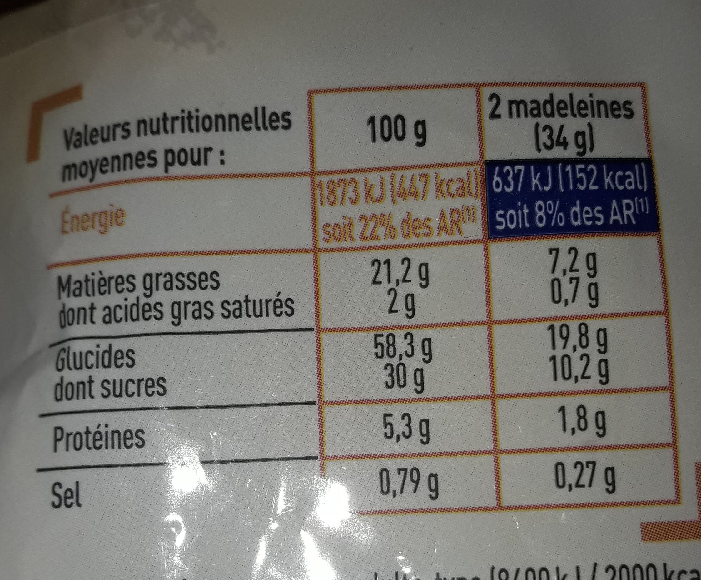 Netto Madeleines torsadées aux œufs frais packshot