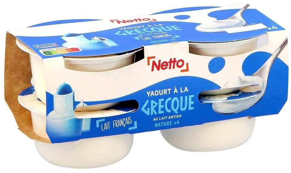 Netto Yaourt a la grecque nature 4x150g packshot