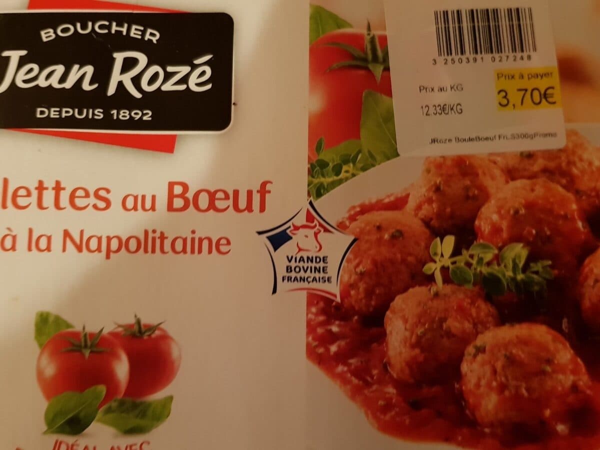 Jean Rozé Boulettes au boeuf à la napolitaine packshot