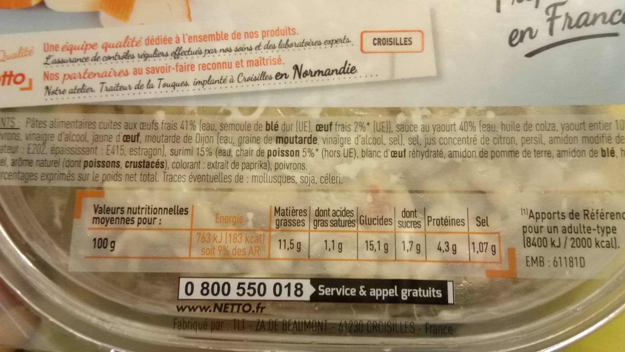 Netto Tortis au surimi 300g packshot
