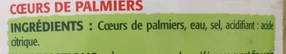 Saint Eloi Cœurs de Palmiers packshot