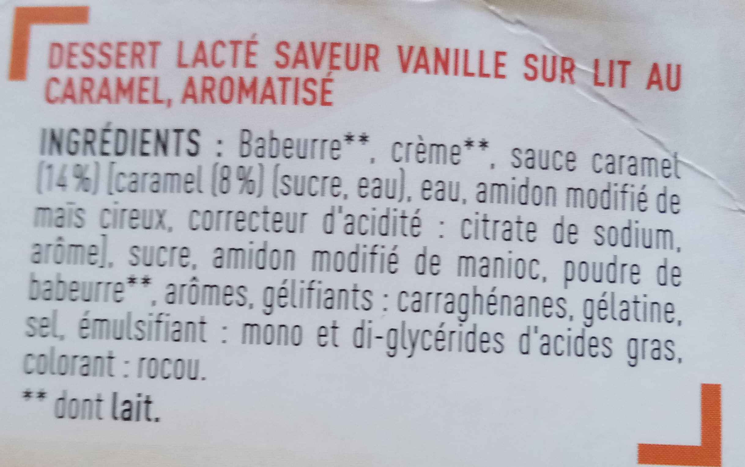 Netto Liegeois saveur vanille sur lit de caramel 4x100g packshot