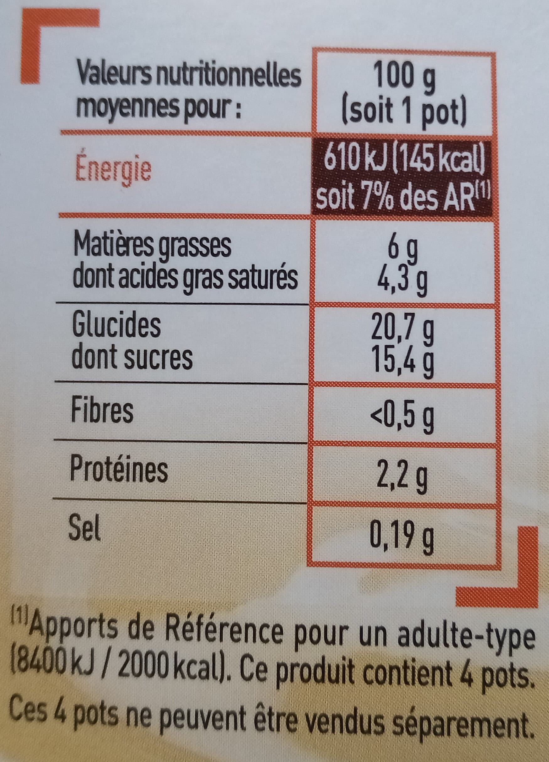 Netto Liegeois saveur vanille sur lit de caramel 4x100g packshot