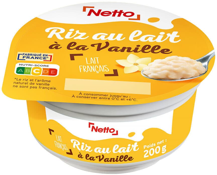 Netto Riz au lait vanille 200g packshot
