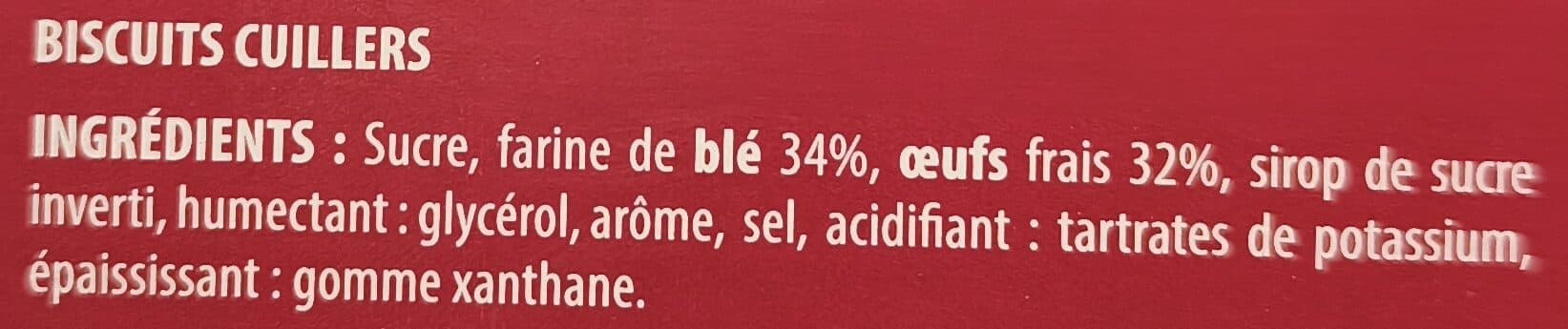 Chabrior Cuillers pâtissiers aux oeufs frais 300g packshot
