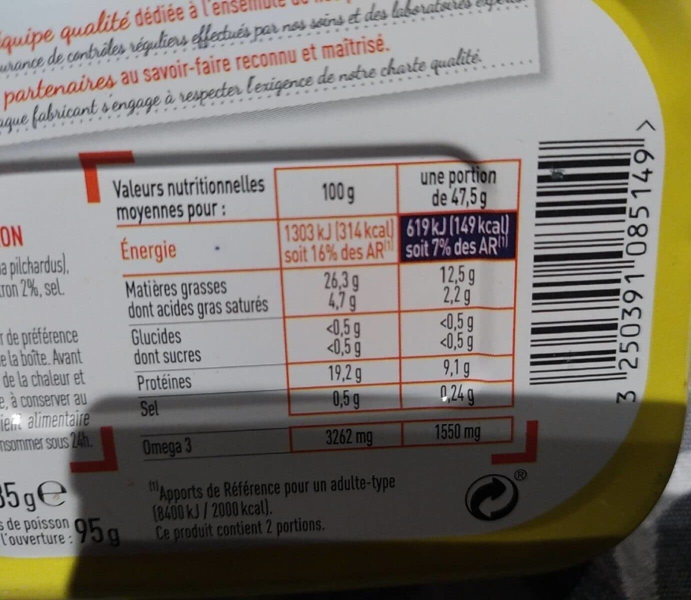Netto Sardines à l'huile de tournesol et citron 135g (1/5) packshot