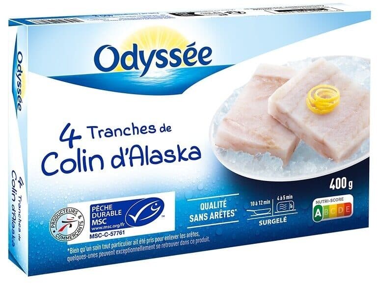 Intermarche Tranches de colin d'Alaska MSC 4x100g packshot