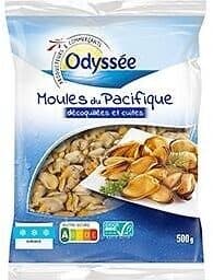 Odyssée Moules du pacifique decoquillees cuites asc 500g packshot