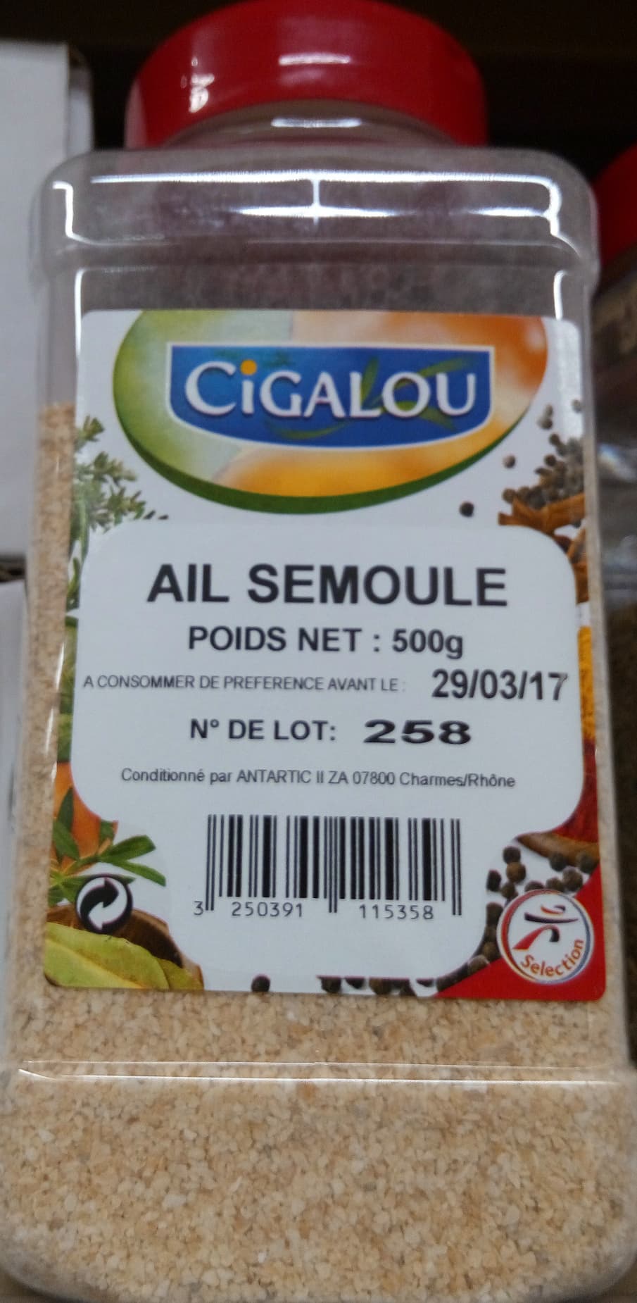Cigalou Ail semoule packshot