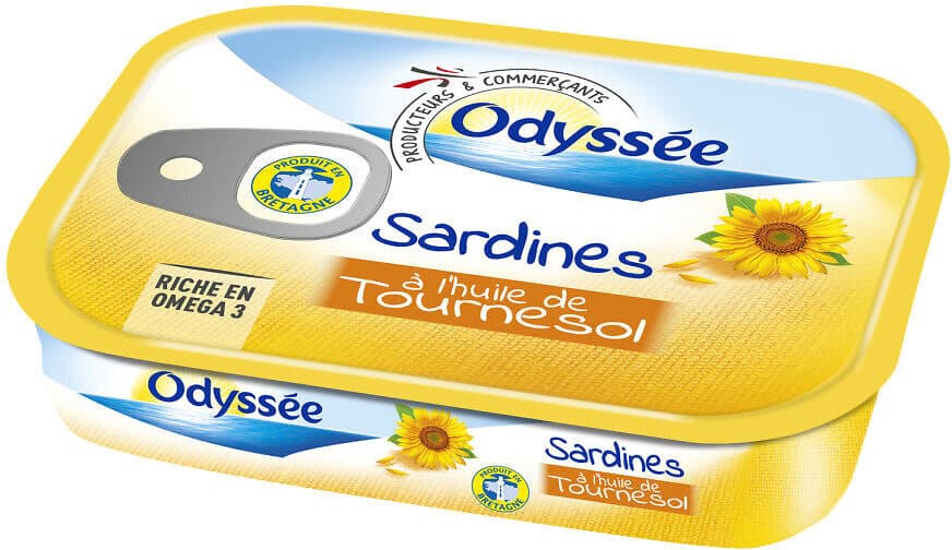 Odyssée Sardines à l'huile de tournesol 135g (1/5) packshot