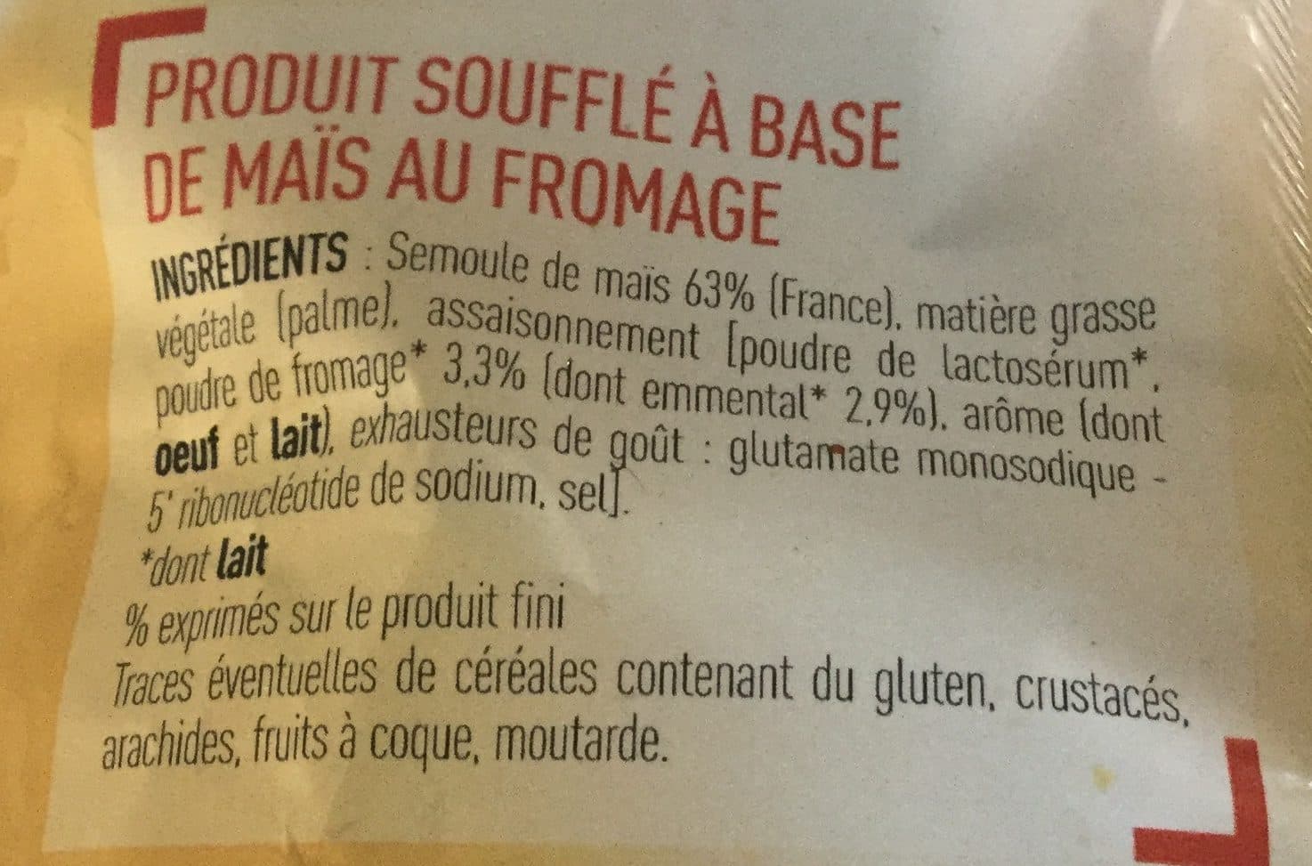 Netto Soufflés croustillants goût fromage packshot