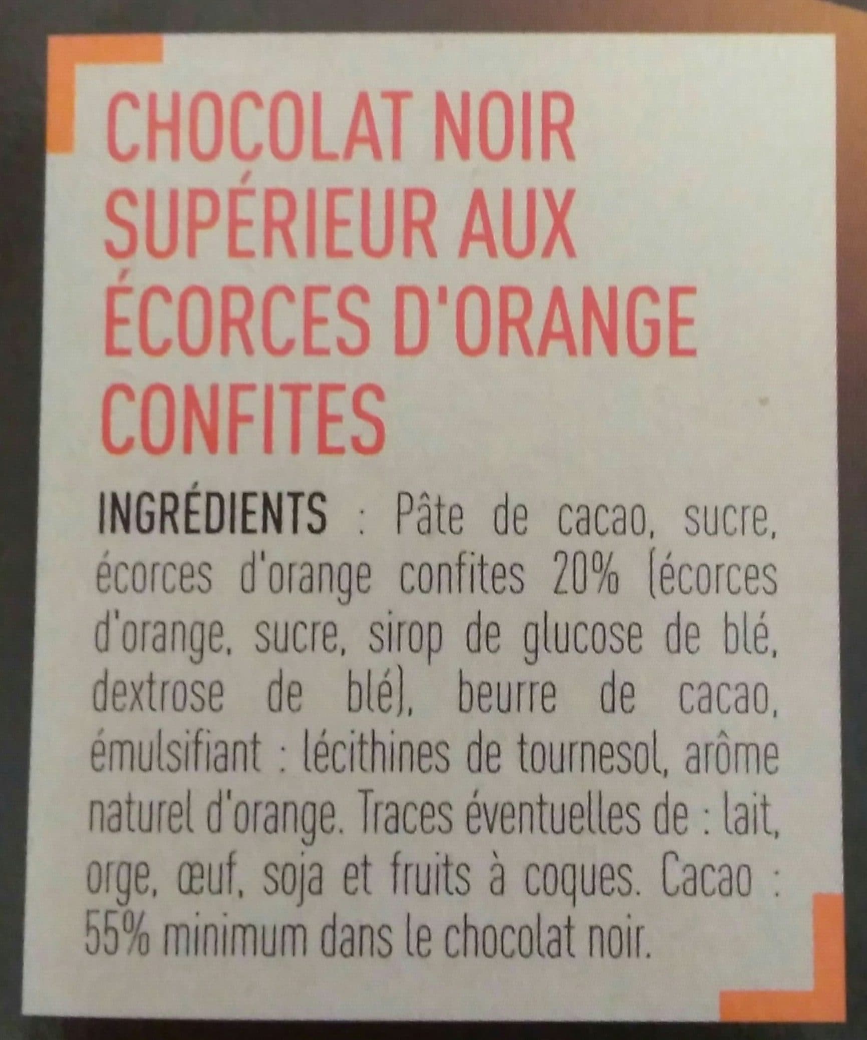 Netto Tablette bloc chocolat noir aux écorces d'oranges - 200g packshot