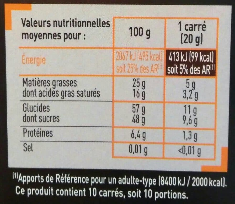 Netto Tablette bloc chocolat noir aux écorces d'oranges - 200g packshot