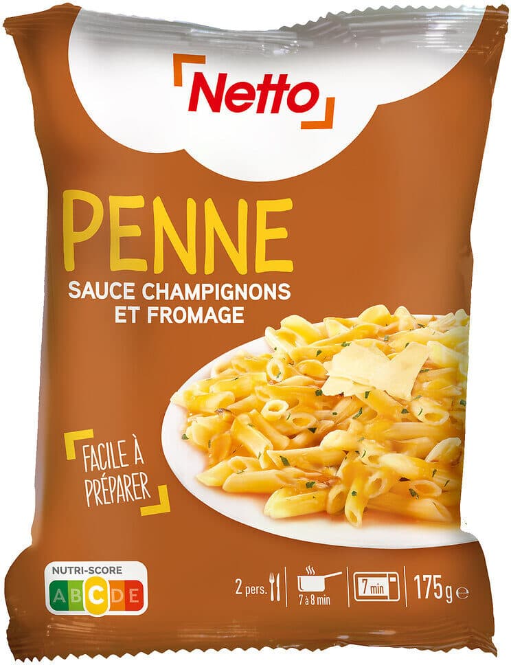 Netto Penne sauce champignons et fromage packshot