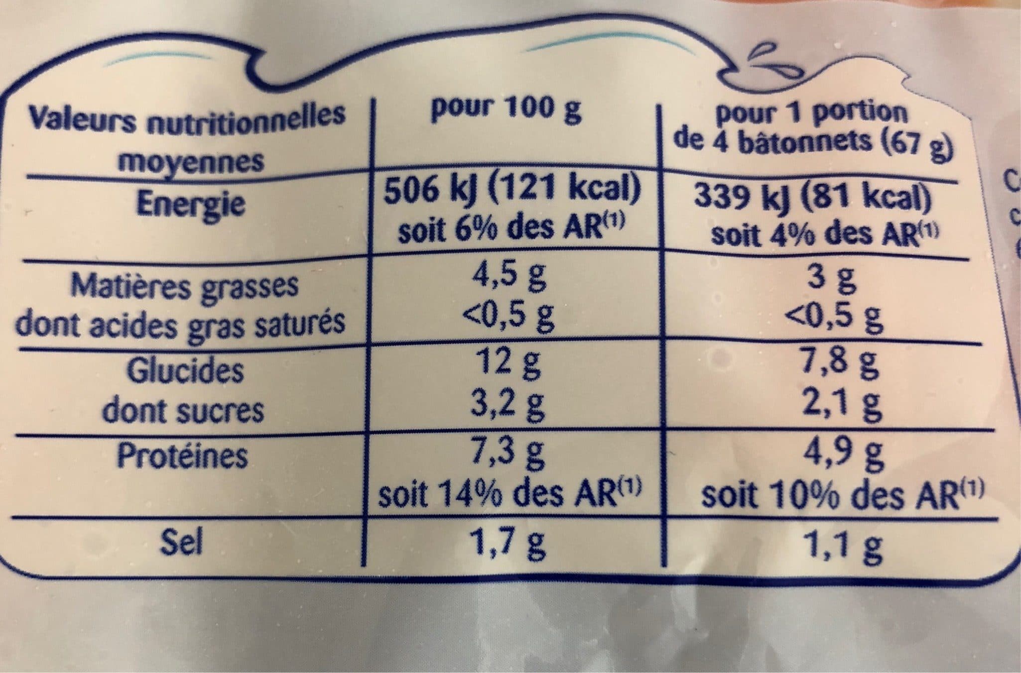 Odyssée Bâtonnets de surimi packshot
