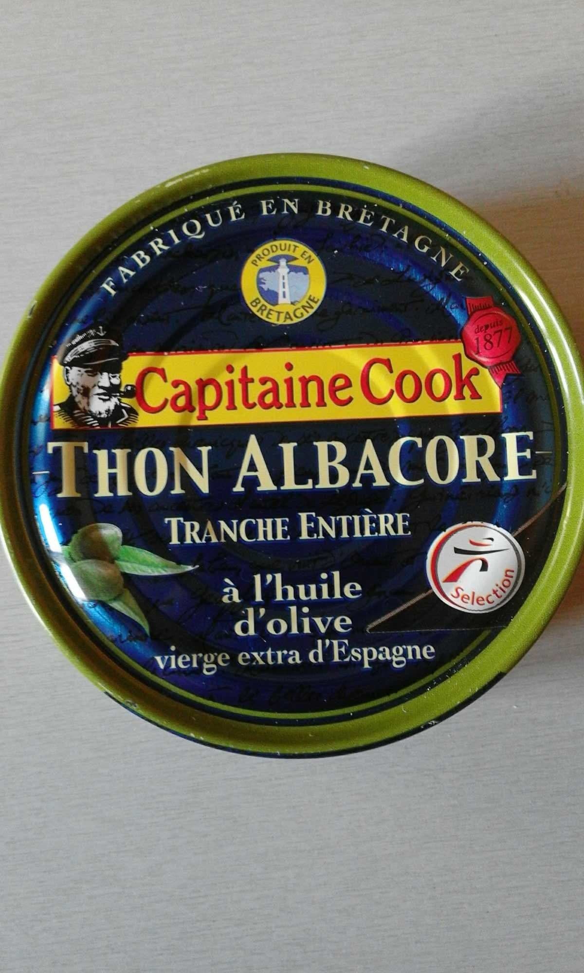 Capitaine cook Thon Albacore Huile D'olive Tranche Entière 1 / 5 160 g packshot