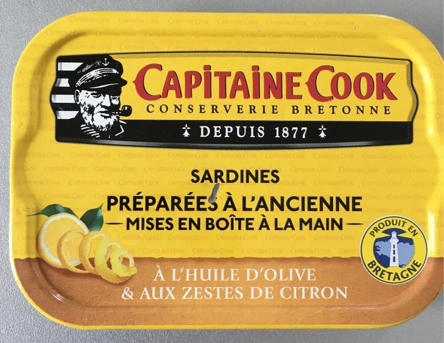 Capitaine cook Sardine a l'huile d'Olive vierge extra packshot