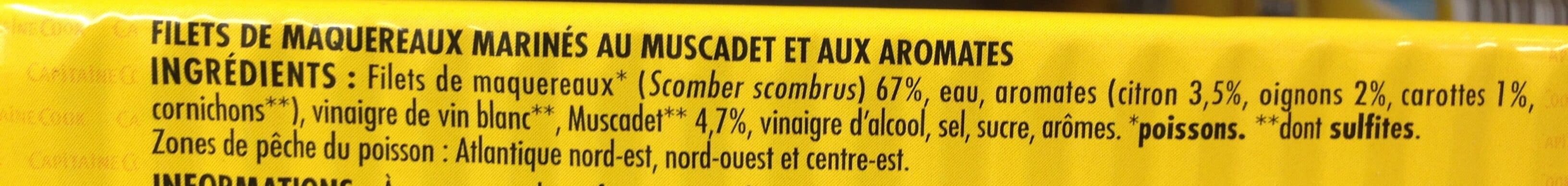 Capitaine cook Filets de Maquereaux Marinés au muscadet et aux Aromates packshot