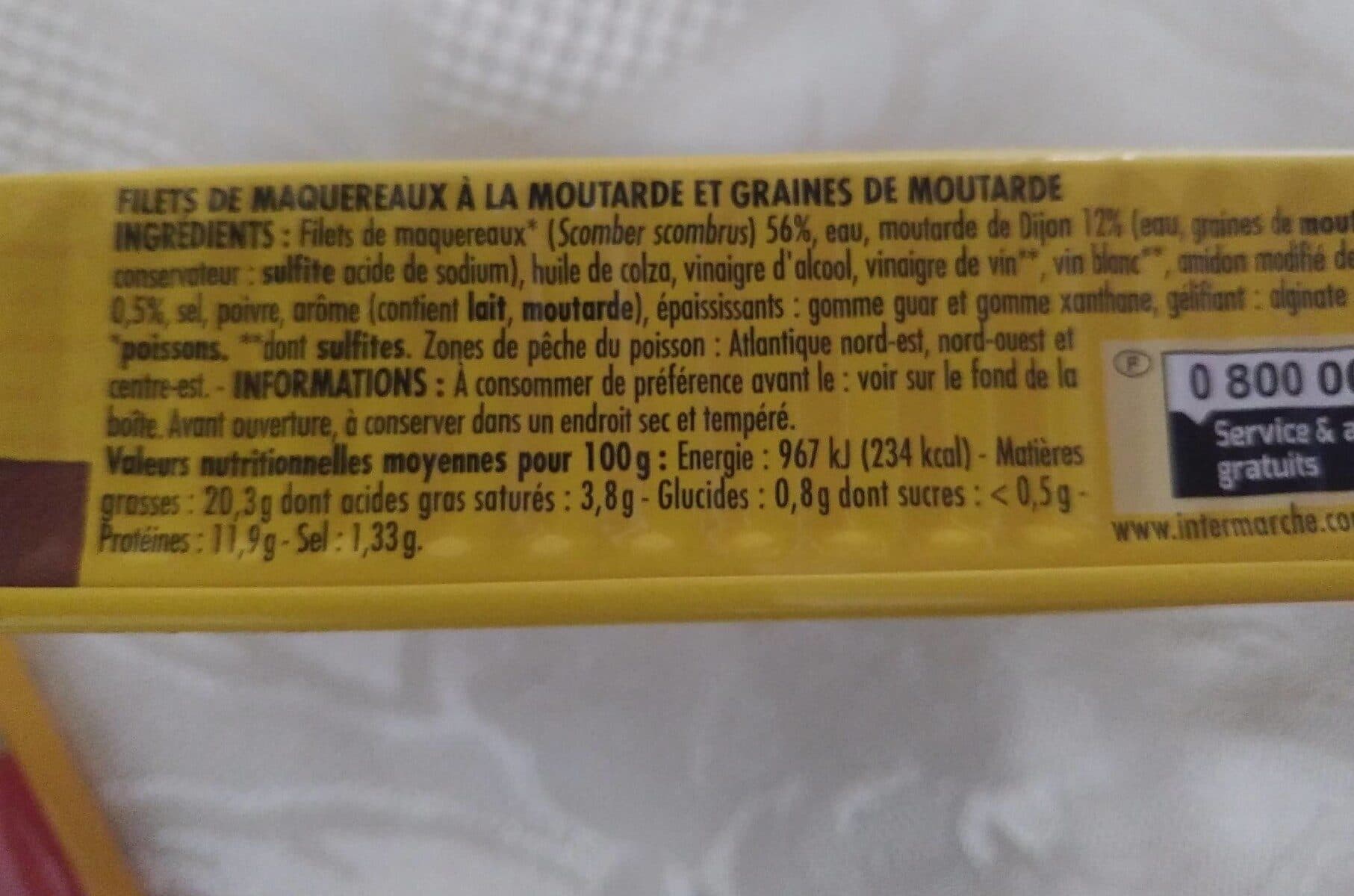 Capitaine cook Filets de maquereaux graines de moutarde packshot