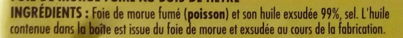 Capitaine cook Foie de morue fumé au bois de hêtre MSC 121g packshot