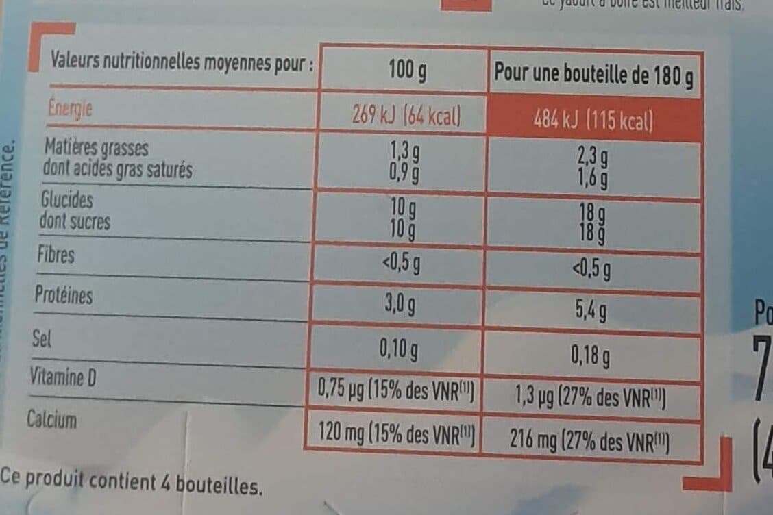 Netto Yaourt à boire fraise packshot