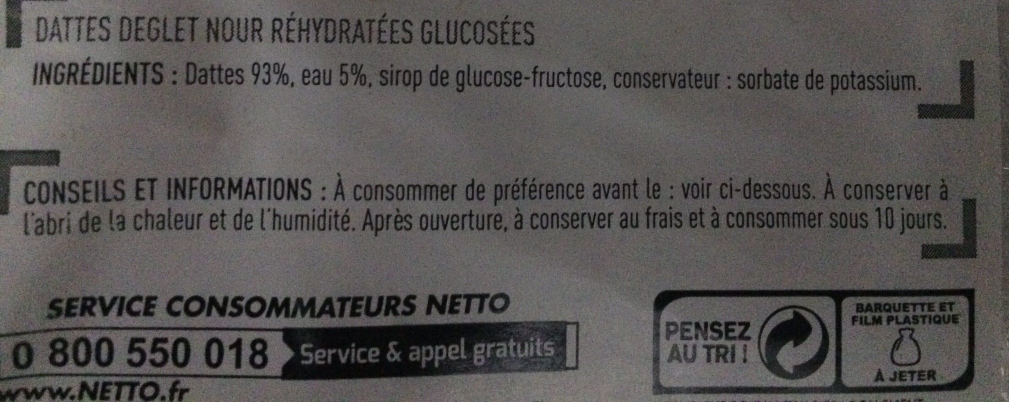 Netto Dattes deglet nour ravier packshot