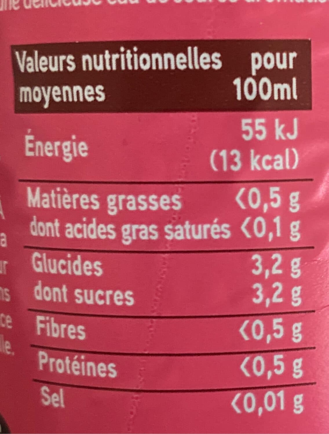 Netto Eau aromatisee fraise 50cl packshot