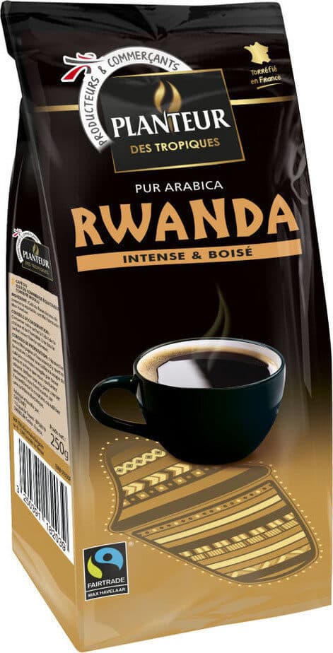 Planteur des tropiques Café moulu Rwanda intense et boisé packshot