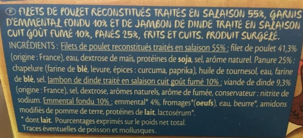 Claude leger Cordon bleu de poulet 400g packshot
