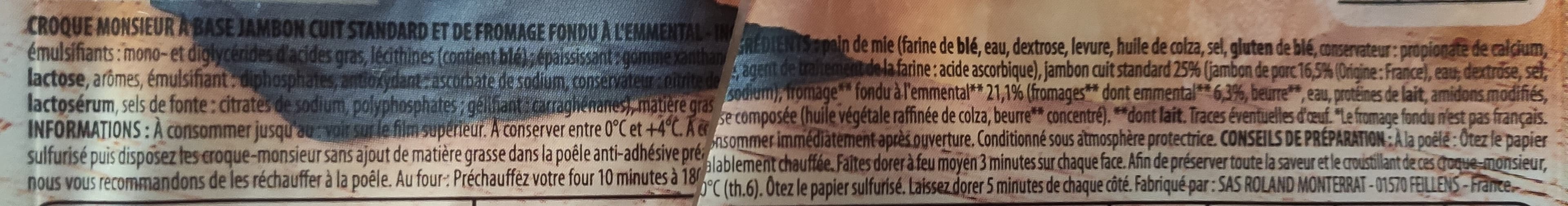 Monique ranou Croque monsieur maxi jambon fromage packshot