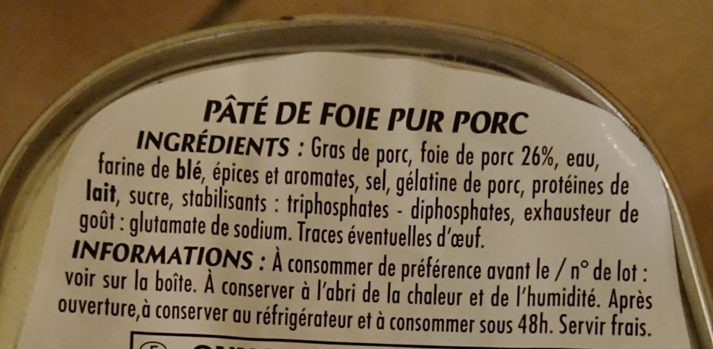 Monique ranou Pâté de foie - 1 kg packshot