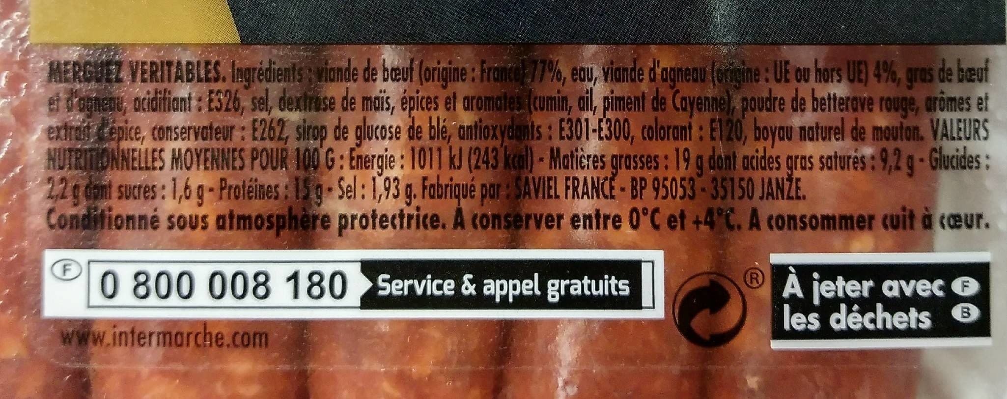 Jean Rozé Merguez veritables x12, la barquette de packshot