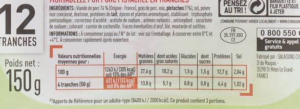 Netto Mortadelle aux pistaches 12t 150g packshot