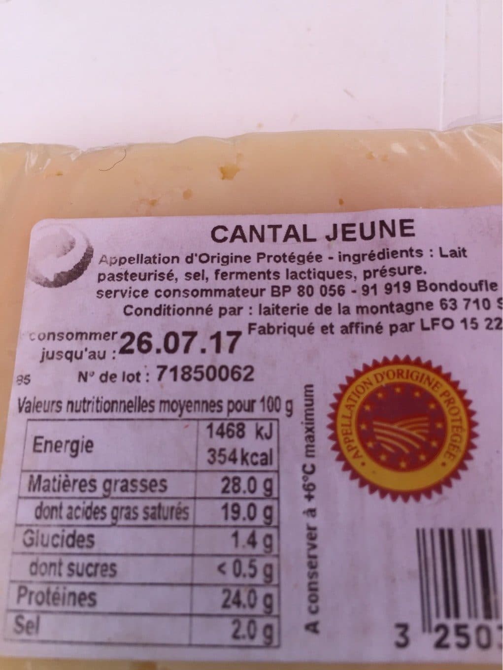FE CANTAL JEUNE AOP LP FE 200G - 2e packshot