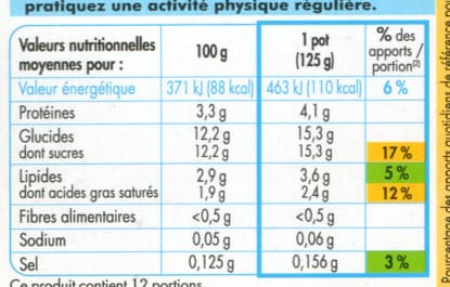 Les Mousquetaires Bifidus vanille 12x125g packshot