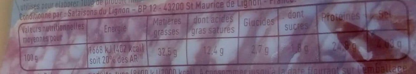 Monique ranou LS Saucisson sec 30 tranches 100g packshot