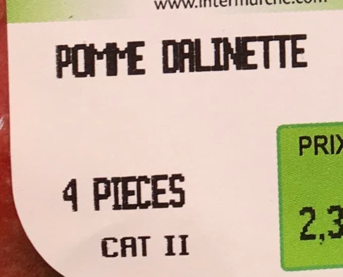 Sélection Intermarché Pomme Dalinette packshot