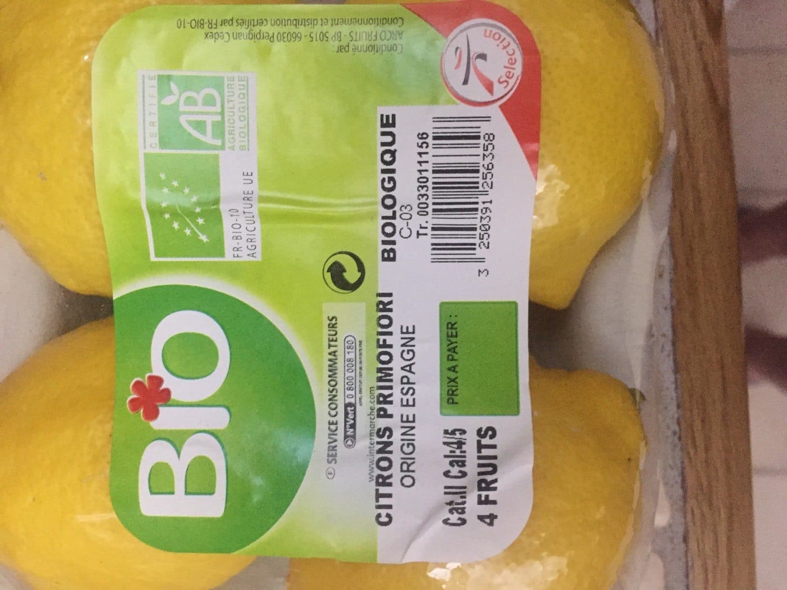 Selection des mousquetaires Citrons Bio packshot