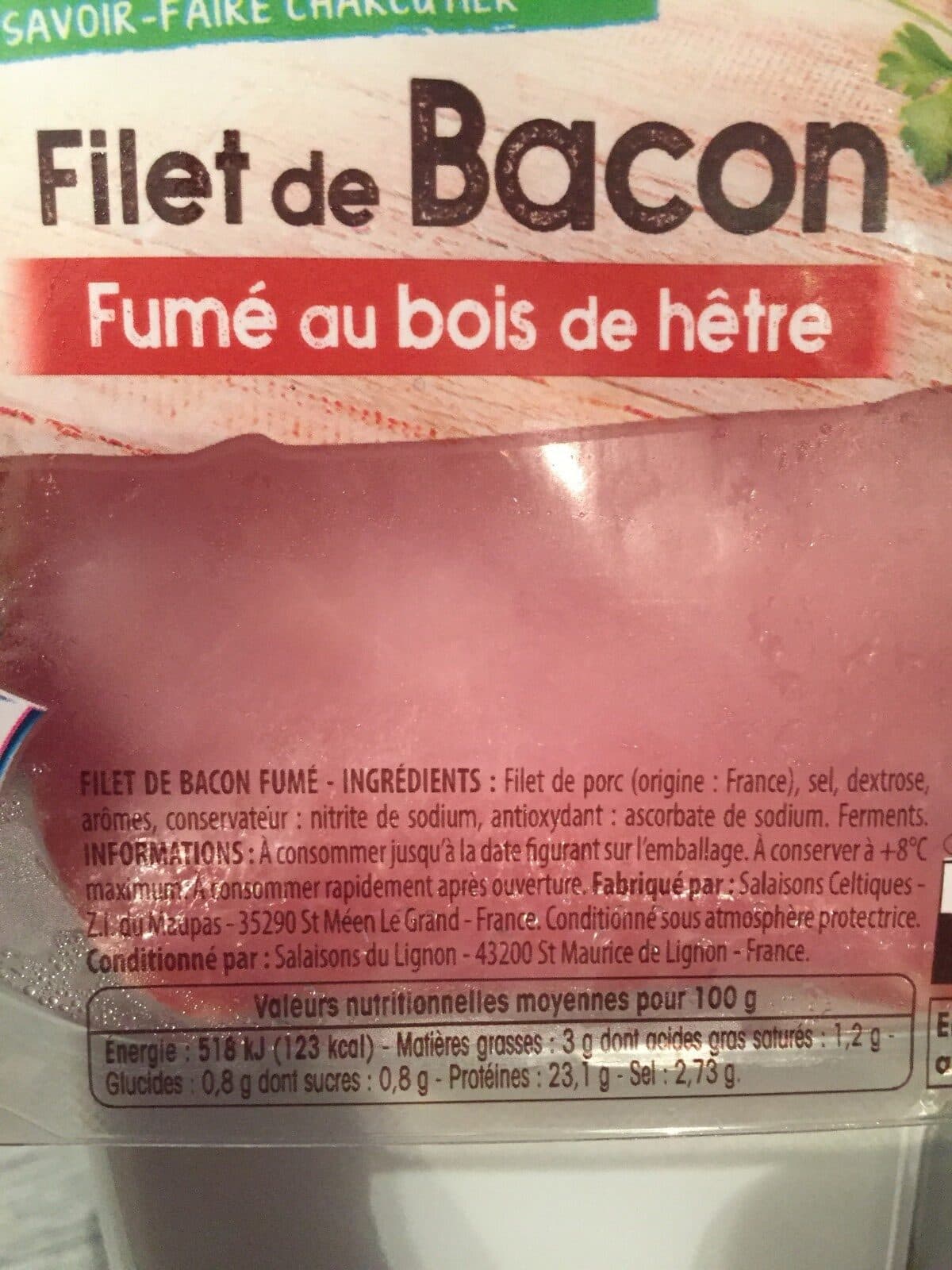Monique Ranou LS filet de bacon fumé 15T 150g packshot