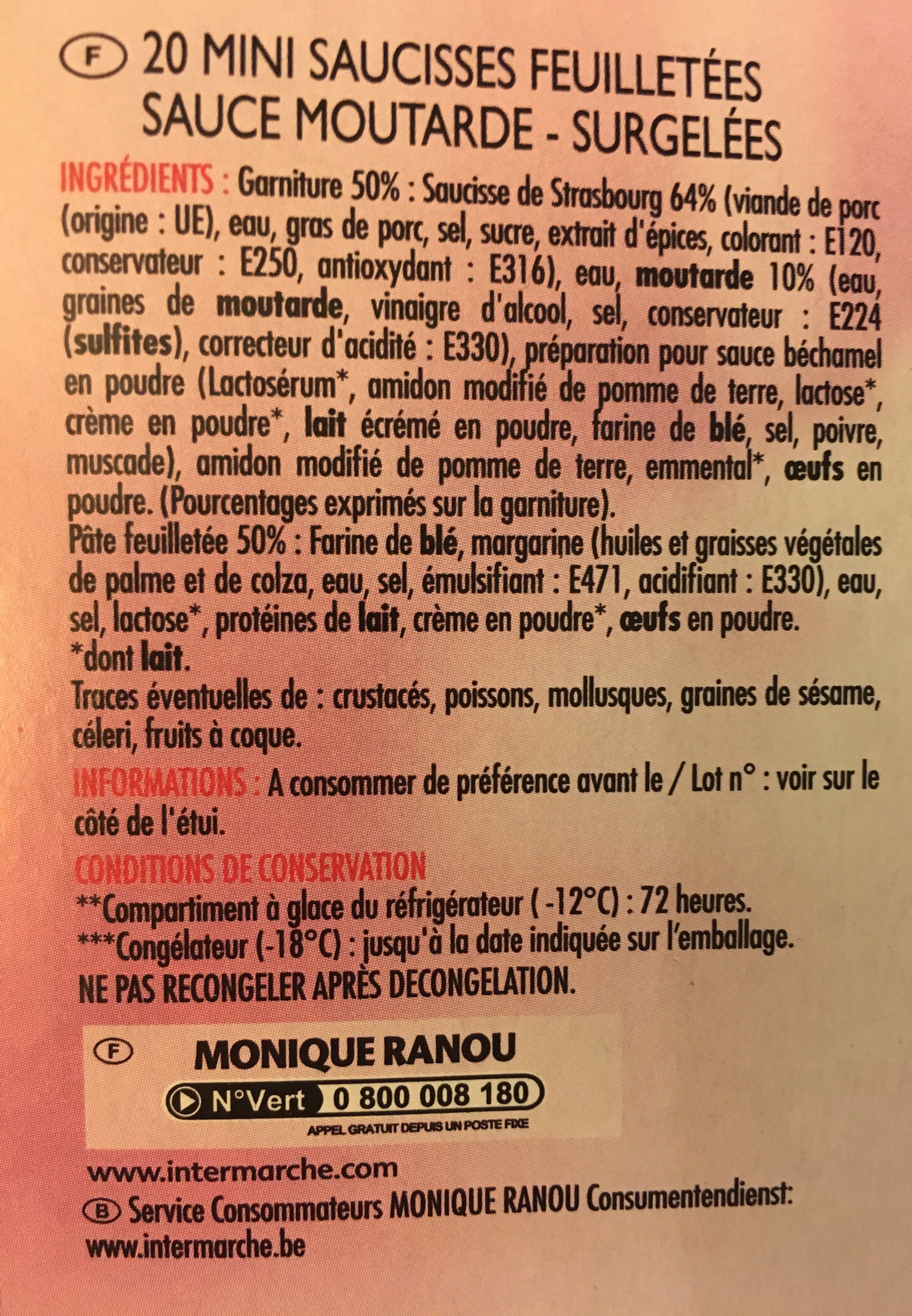 Monique ranou 20 Mini Feuilletés Saucisses packshot