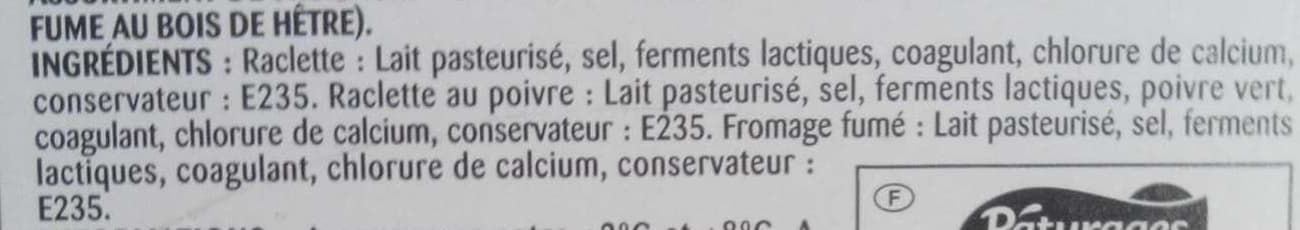 Intermarché Assortiment raclette (nature, 3 poivres, fumee) 700g packshot
