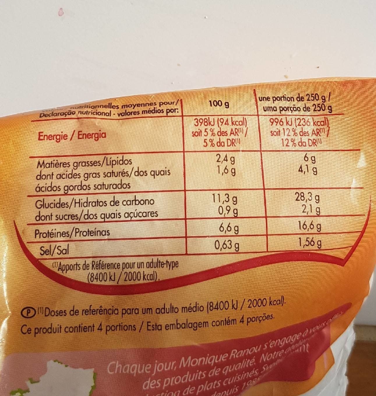 Claude leger Blanquette de poulet 1kg packshot