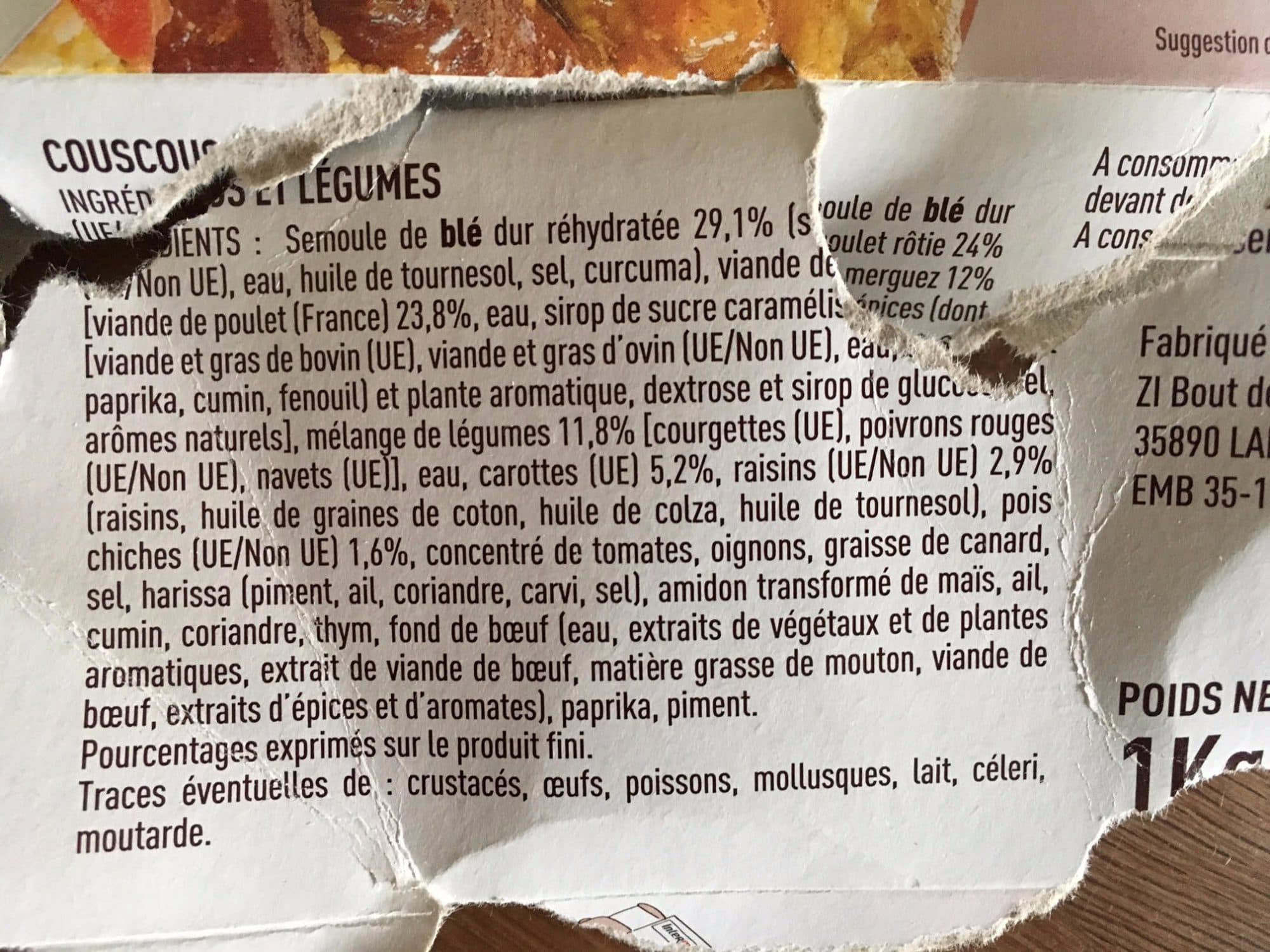 Monique ranou Couscous Royal, Poulet et merguez packshot