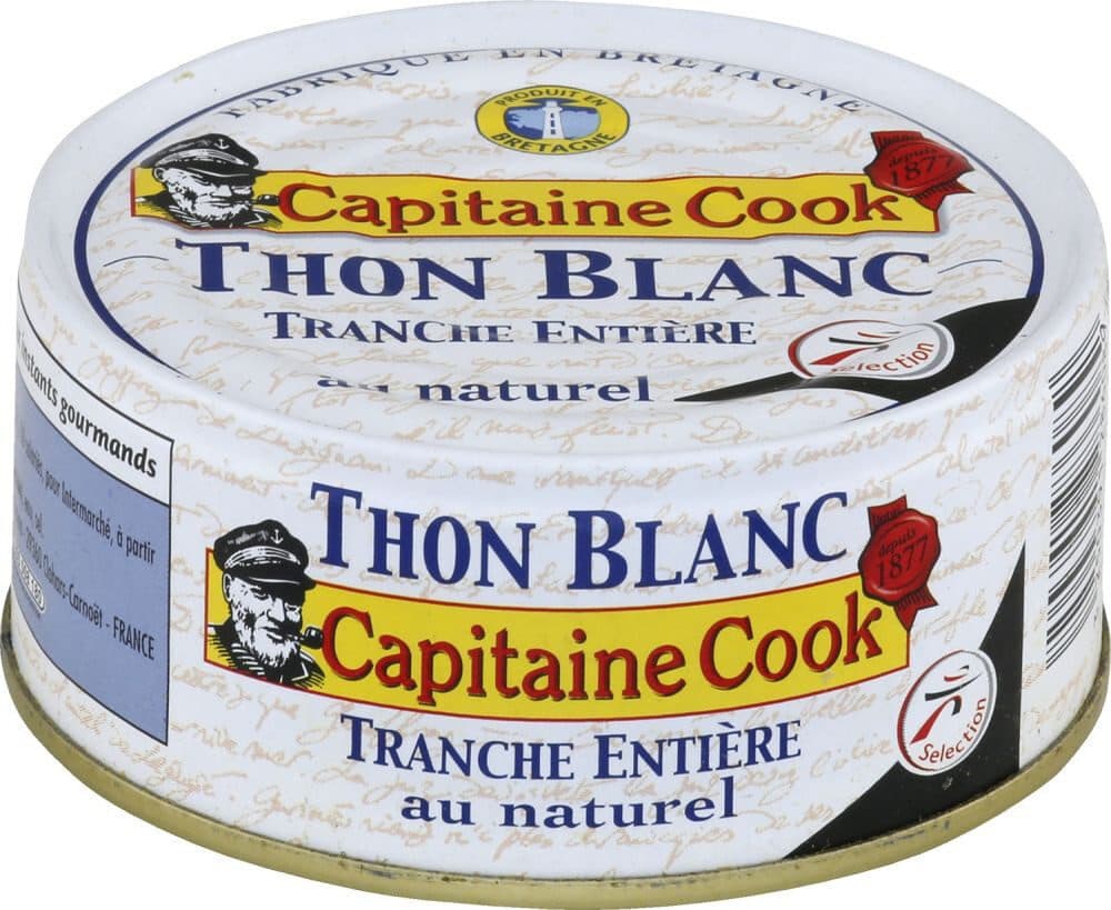 Capitaine cook Thon blanc germon au naturel packshot