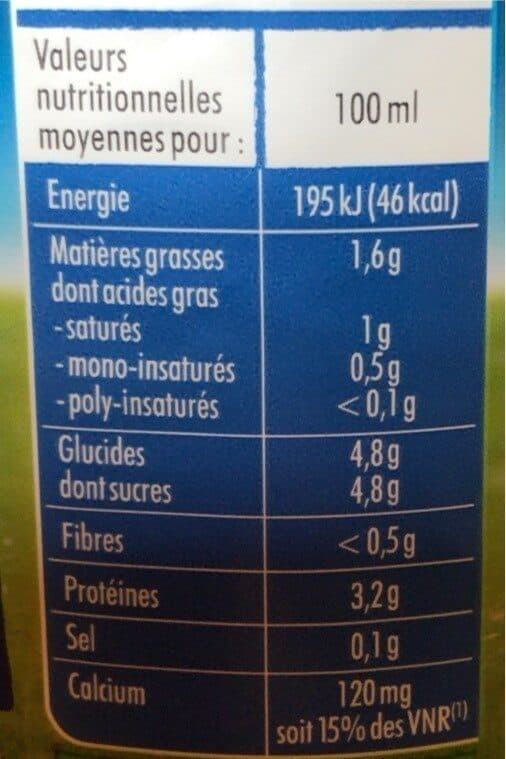 Intermarché Lait Demi Ecrémé Filière nutrition Bleu Blanc Cœur packshot